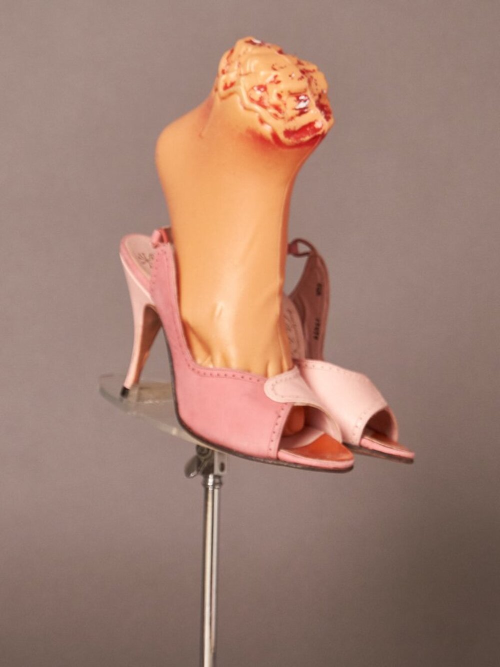1950s Bubble Gum Pink Heels Peep Toe Shoes